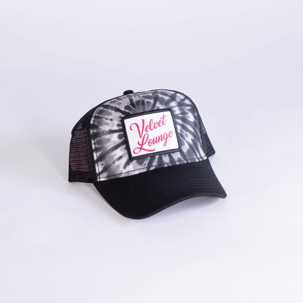 Black and White Tie-Dye Trucker Hat - Image 2